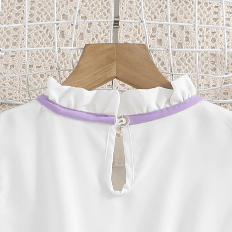 Emma Kids Dress for Girls with Pleated Skirt and Bow Tie