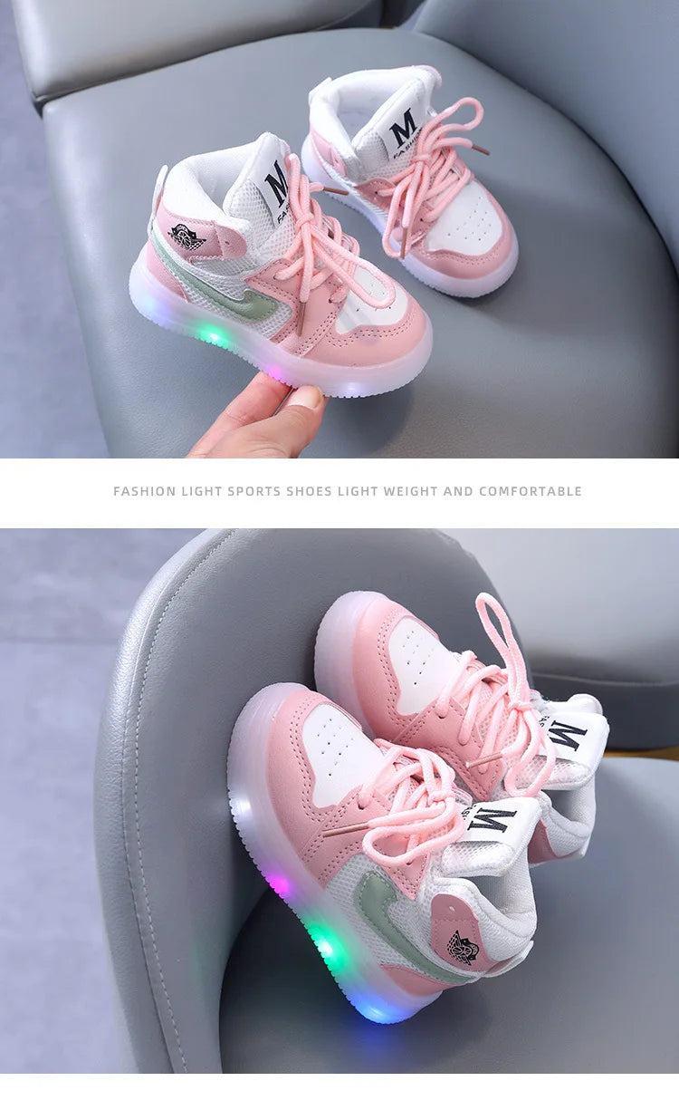 Junior Children Luminous Shoes for Toddlers with LED Lights