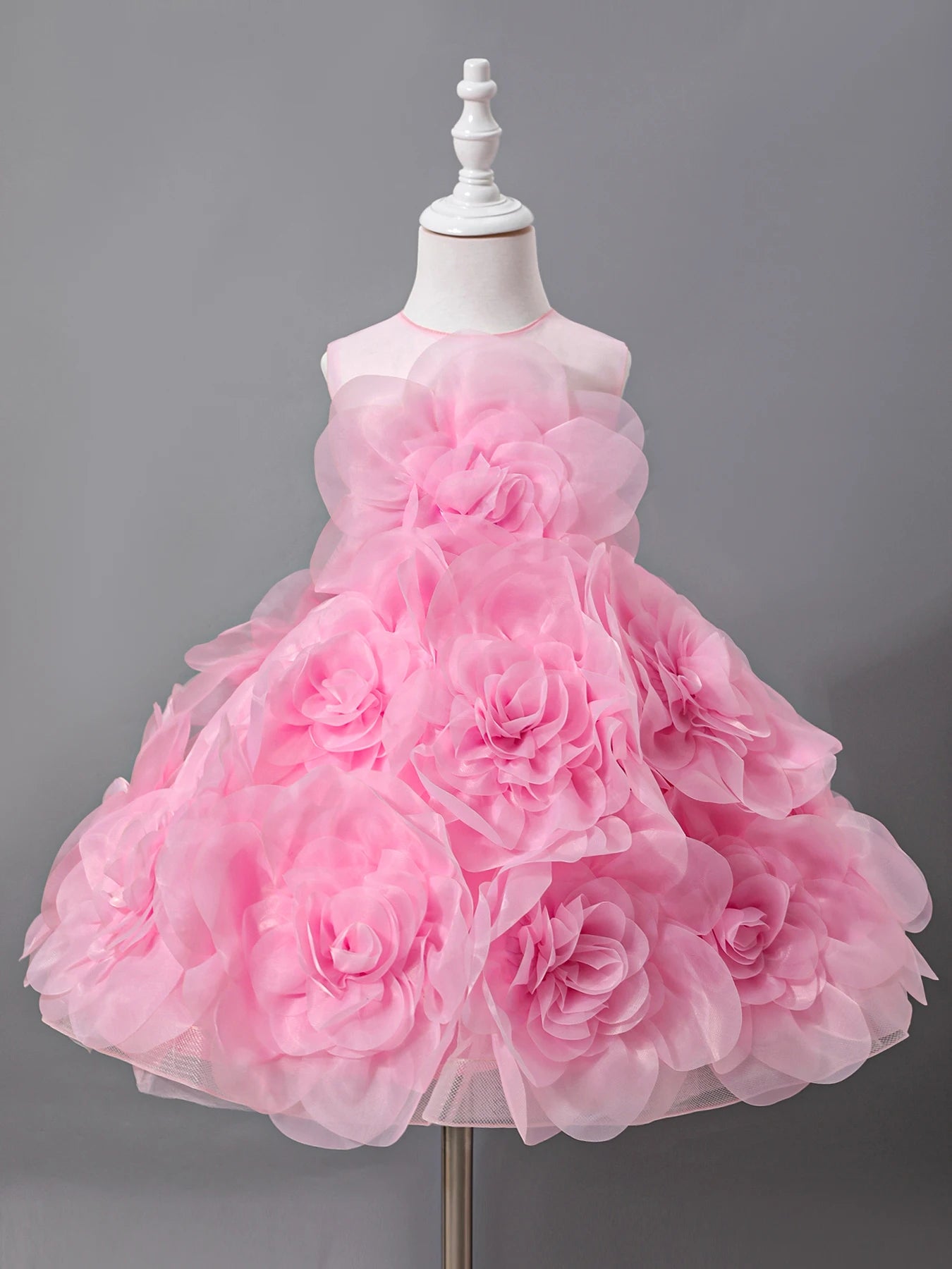 Girls Princess Dress Luxury Elegant Lilac Sleeveless Party Evening Dresses