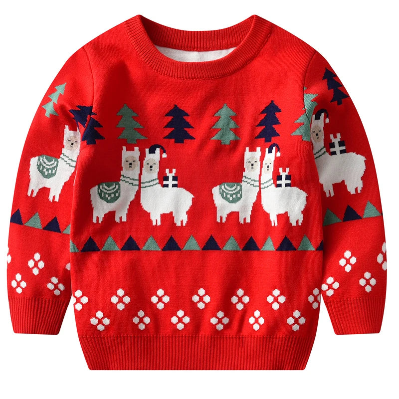 Roy Winter Santa Claus Pullover Knitted Sweater - GuGuTon baby store - Baby Fashion - Toddlers Outfits - Babies Outfits - Toddler Clothes - Kids Clothing - Newborn Clothes - Newborn Wear - Kids Wear - Trending Clothes - Trending Outfits - Fall Fashion - Winter Fashion - Girls Clothes - Boys Clothes - Babies Wear - Kids Accessories - KidsWear - Summer Clothes - Summer Fashion - Summer Trend - Falls Sweaters - Tops - Bottom - Jeans - Blouse - Dresses - Newborn Dresses - Toys