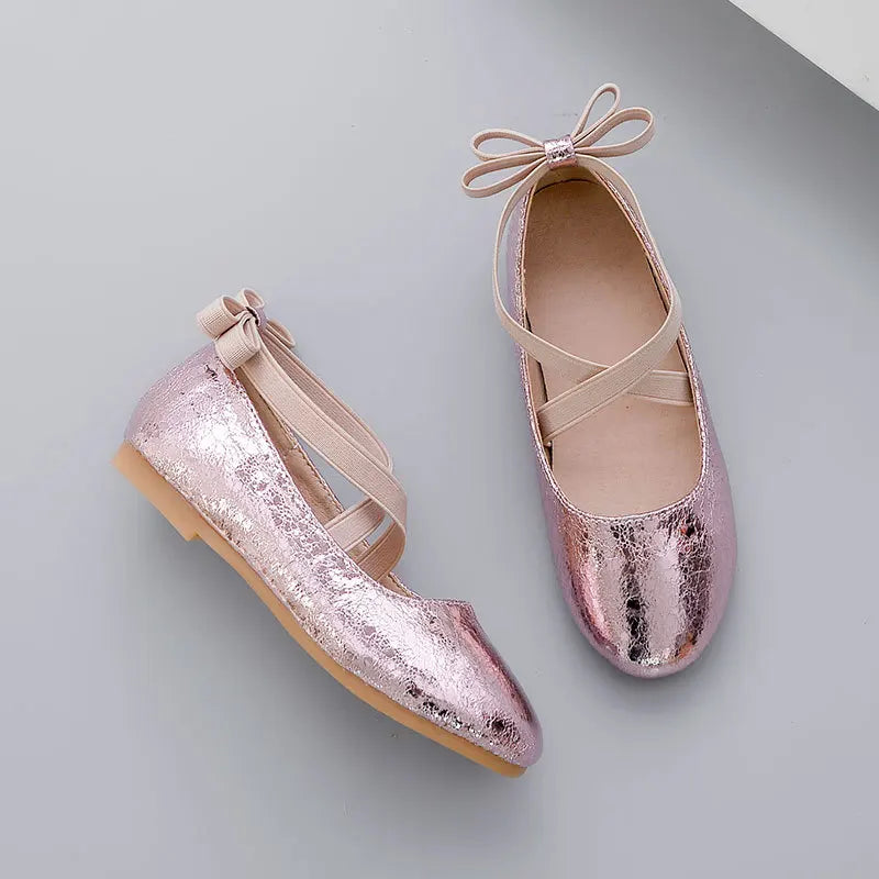 2026 New Girl Shoe Girl Christmas Shoes Party Performance Ballet Flats Slip on Boat Shoes Girl Dress Ballerina Princess Shoes