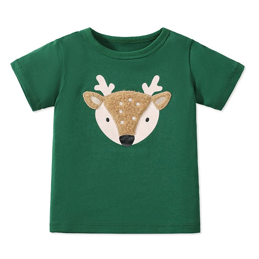 Roque Cute Deers Applique Tees