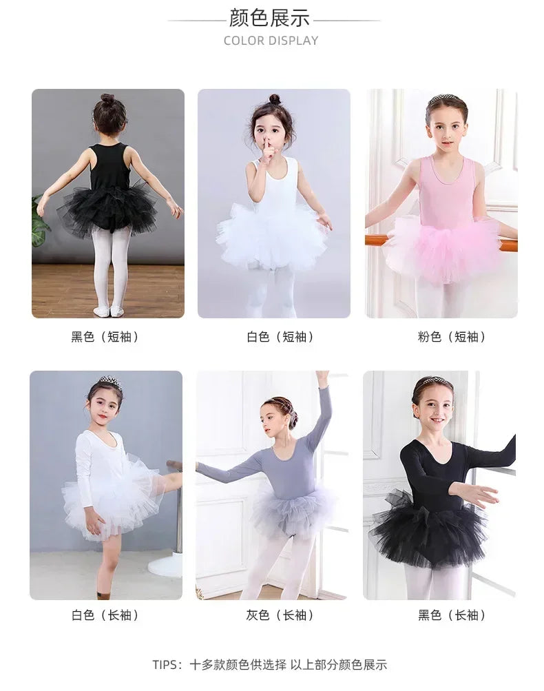 Baby Girl Princess Tutu Dress Long Sleeves Ballet Dress