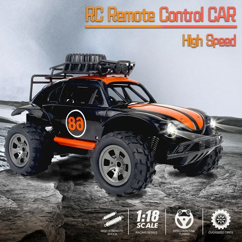 KYAMRC 1:18 2.4G 4 Channels RC Beetle Rock Crawlers Car 18km/h Double Motors Drive Car Remote Control Car Model Off-Road toy
