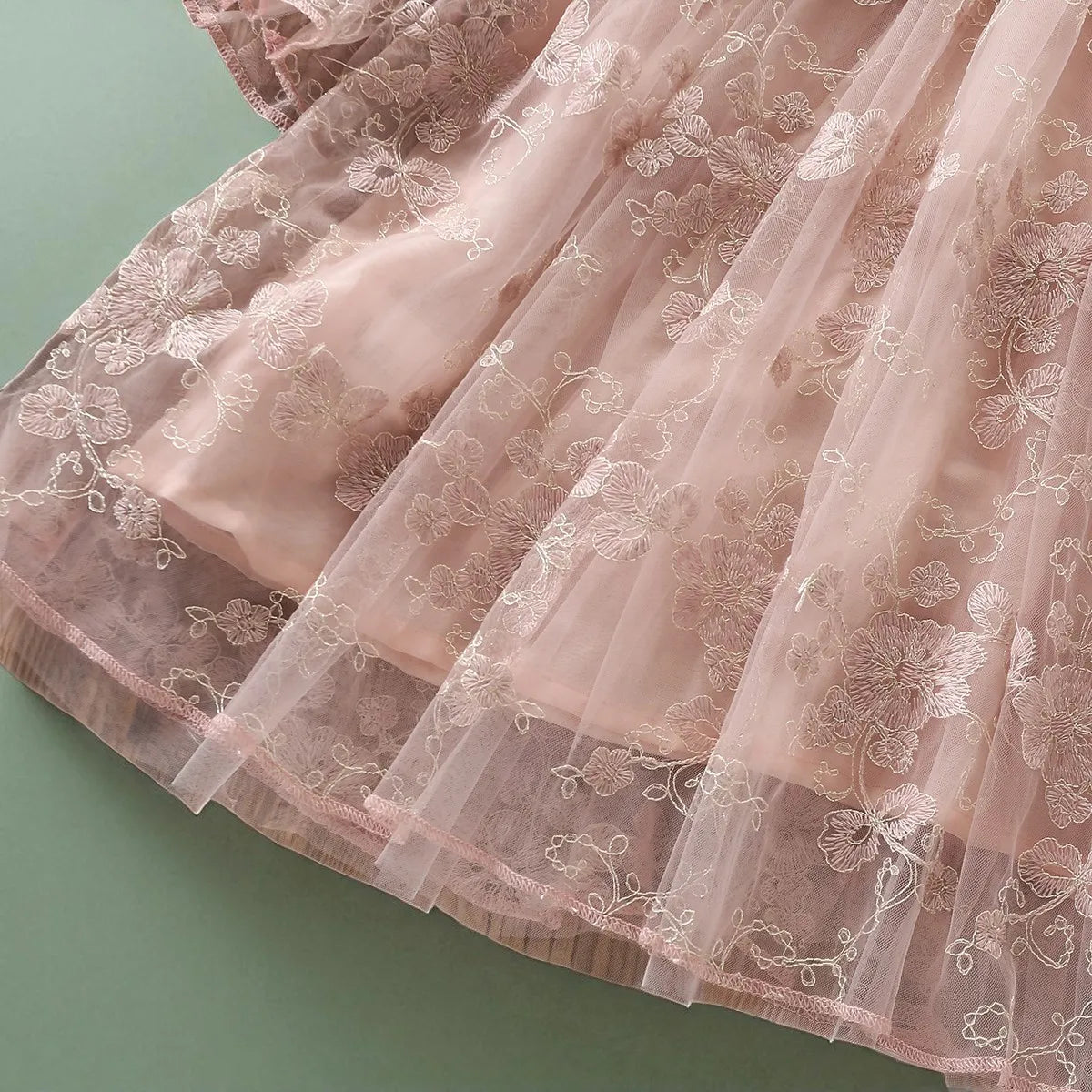 Kids Lace Dresses for Girls Princess Flower Dress Pink Baby Outfits