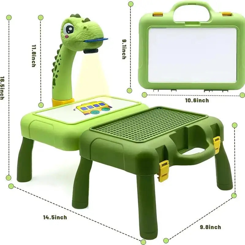 Drawing Projector for Kids, Mini Multi-Functional Writing Board Learning Drawing Educational Toys, Ideal Toy for 3+ Girls & Boys