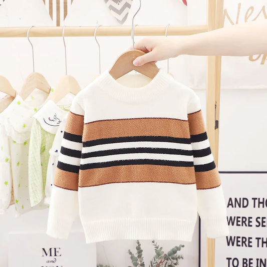 Marcos Autumn 2 Color Fashion Striped Knitted Sweater