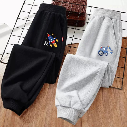 José Excavator Cartoon Long Little Boys Sweatpants