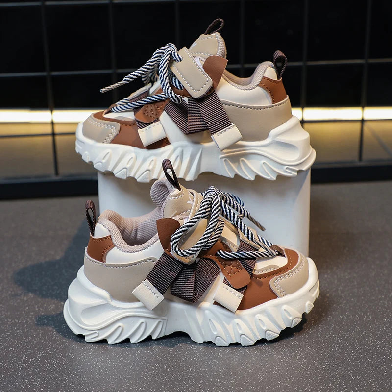 Kids Sport Chunky Shoes Mesh Breathable Casual Girls Sneakers