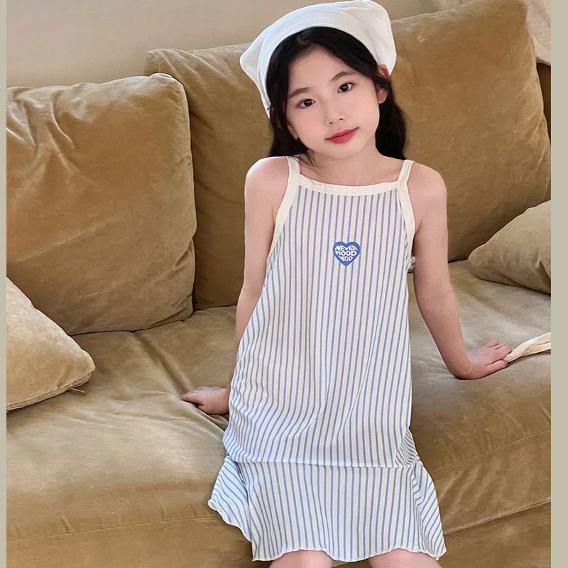 Cute Dress For Kids Girl Summer Dresses Children's Fashion Dress Thin Girls' Halter