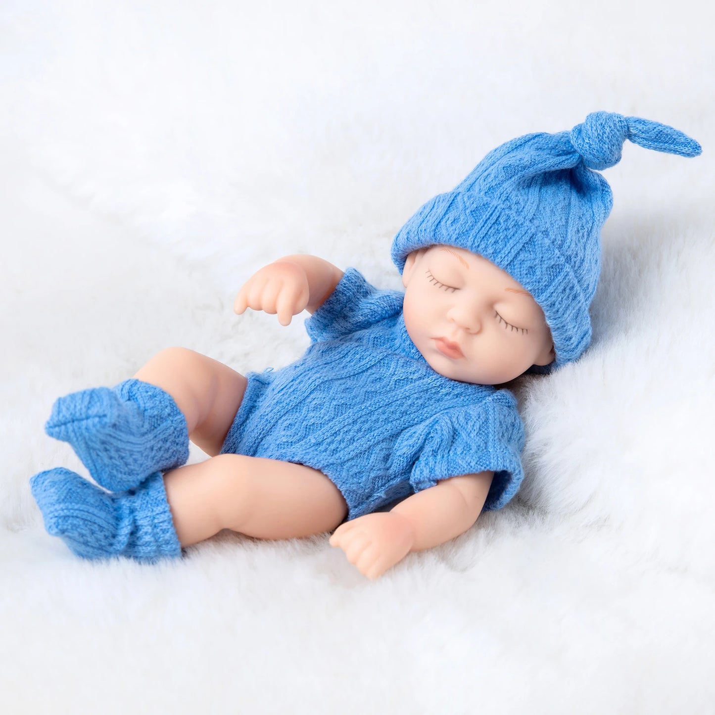 Mini 7 Inch Reborn Doll  Sleeping Baby Doll 19cm Born Dolls Baby Toys ,The Best Gift for Girls.