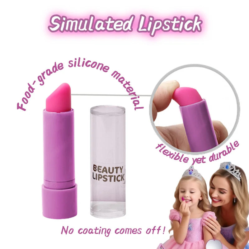 Girls' Pretend Play Makeup Kit, Ages 3+, Realistic Cosmetic Game Set with Illuminated Makeup Light - Ideal Gift for Birthday