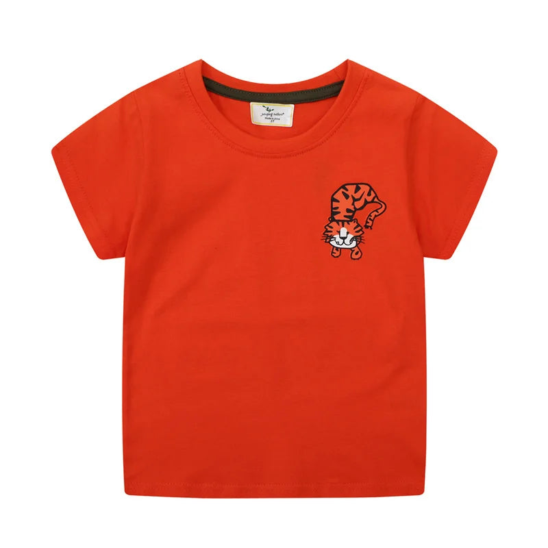 Victor Animals Fashion Short Sleeve Kids Tees Tops - GuGuTon baby store - Baby Fashion - Toddlers Outfits - Babies Outfits - Toddler Clothes - Kids Clothing - Newborn Clothes - Newborn Wear - Kids Wear - Trending Clothes - Trending Outfits - Fall Fashion - Winter Fashion - Girls Clothes - Boys Clothes - Babies Wear - Kids Accessories - KidsWear - Summer Clothes - Summer Fashion - Summer Trend - Falls Sweaters - Tops - Bottom - Jeans - Blouse - Dresses - Newborn Dresses - Toys