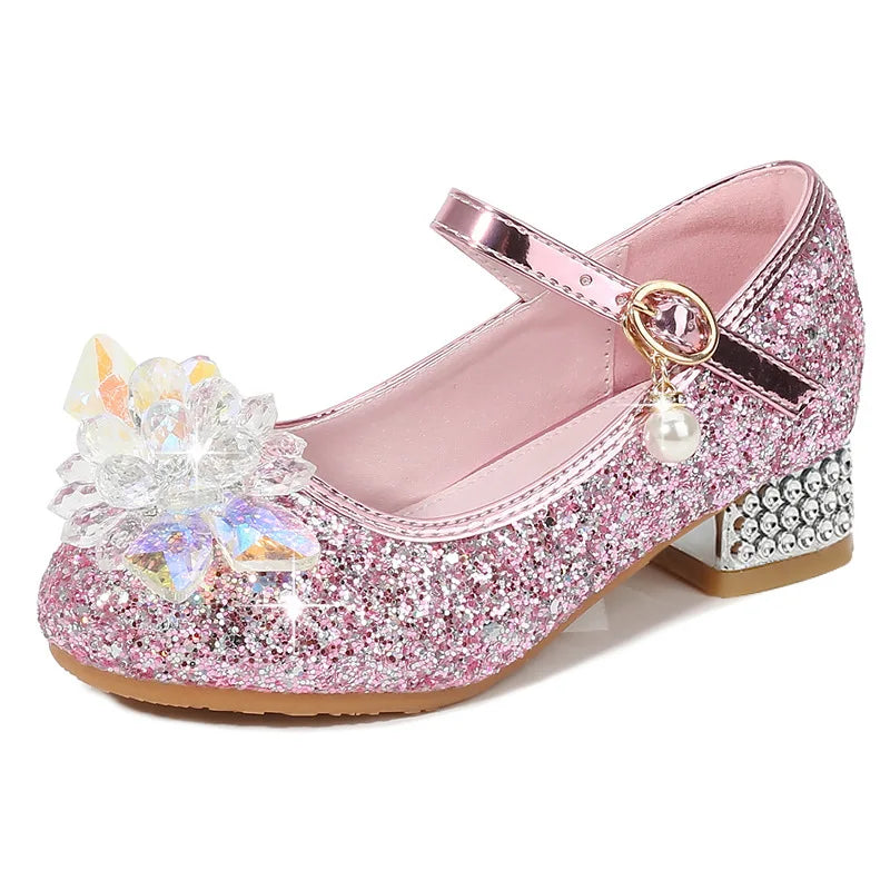 Flower Children's Shoes Beach Princess Girl Shoes For Kids Glitter Wedding Party Shoes Infantil Chaussure Enfant