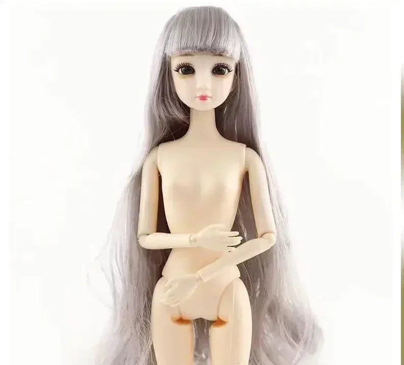 30cm Bjd Doll 12 Moveable Joints 1/6 Girl's Dress 3D Eyes Toy with Clothes Shoes Kids Toys for Girl Children Gift doll