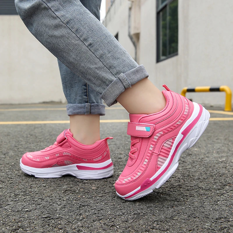 Girls Running Shoes Kids Sports Casual Sneakers Breathable Lightweight