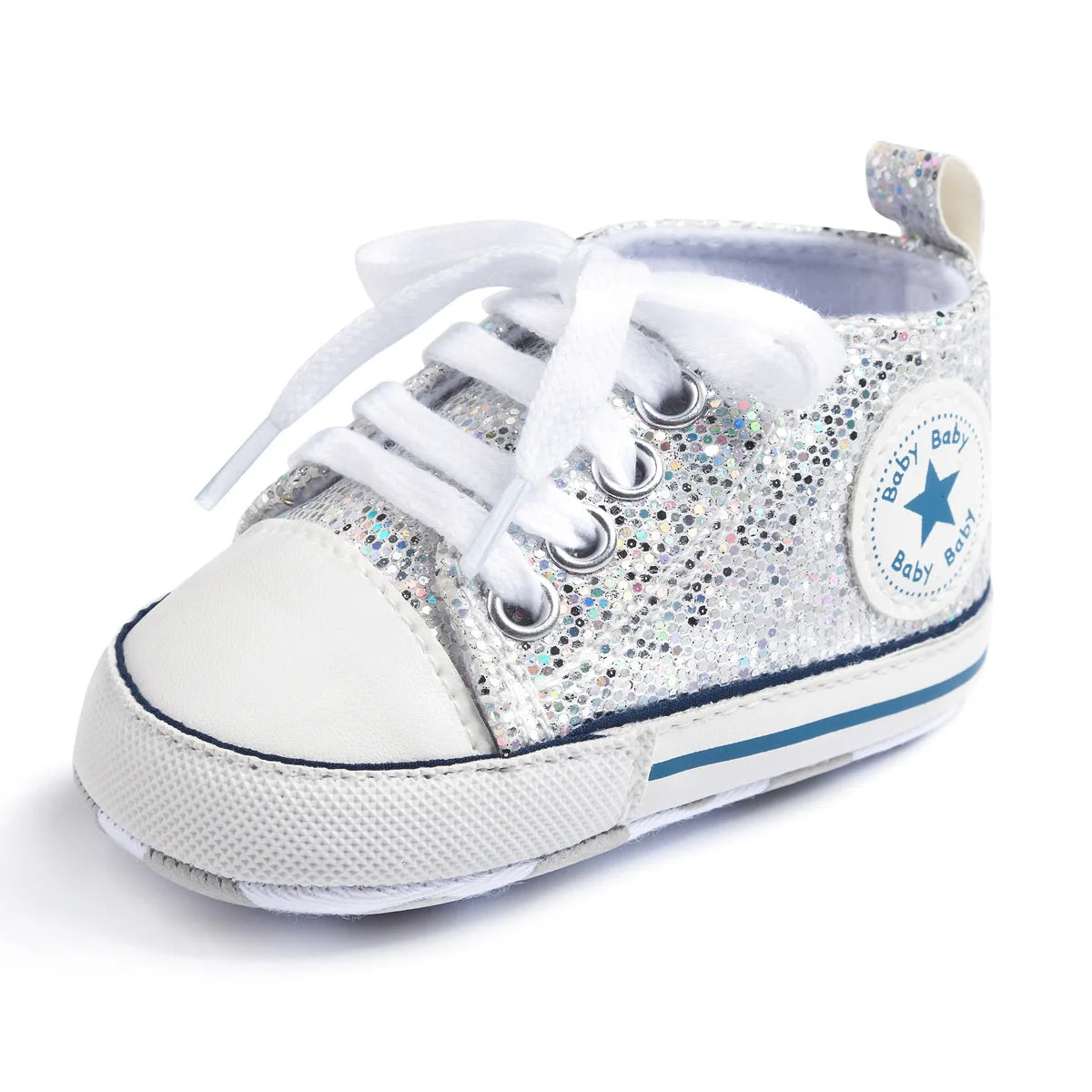 Baby Step Shoes Baby's First Pair of Toddler Shoes Baby Canvas Shoes Breathable Non-slip Boys and Girls Lace-up Fashion Shoes