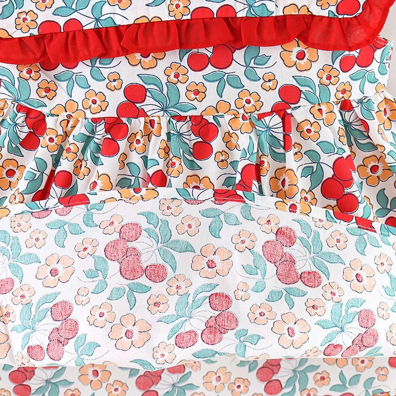 Skye Toddler Girls Floral Dress - Summer Navy Collar Style