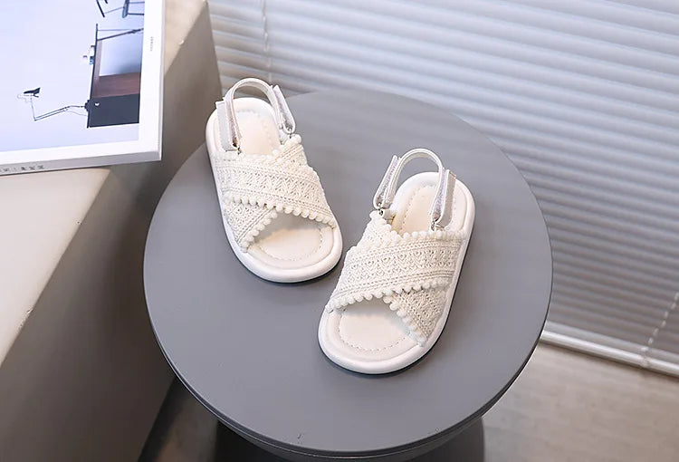 Girls Summer Beach Shoes Ethnic Style Kids Casual Sandals Soft Sole