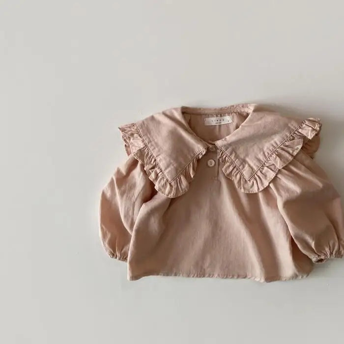 Katty Large Lapel Long Sleeve Cute Sweet Tops