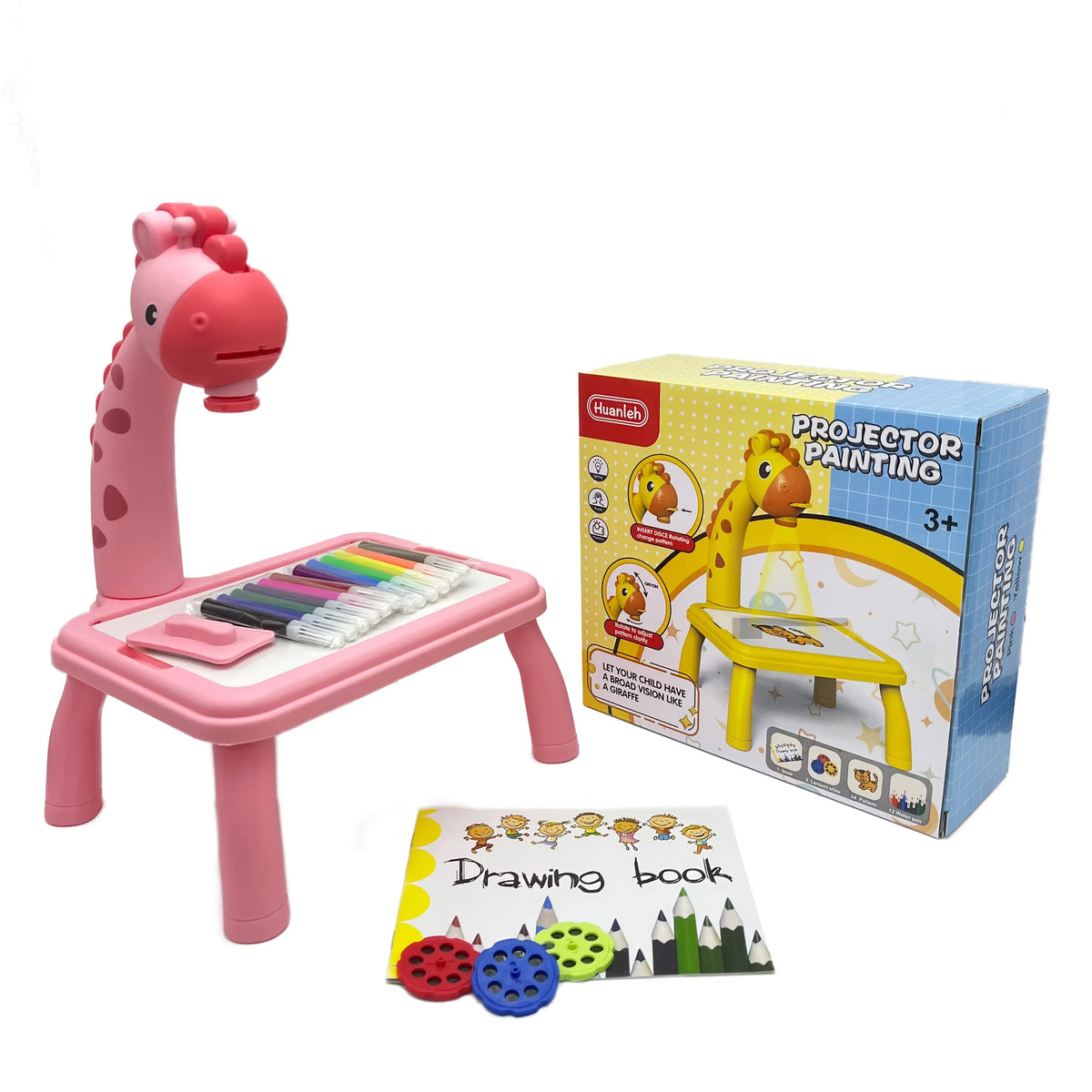 Drawing Projector for Kids, Mini Multi-Functional Writing Board Learning Drawing Educational Toys, Ideal Toy for 3+ Girls & Boys