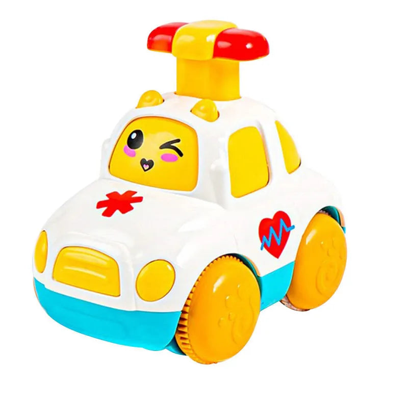Baby Car Toys for 6 12 Months Friction Car Infant Soft Rubber Inertial Push and Go
