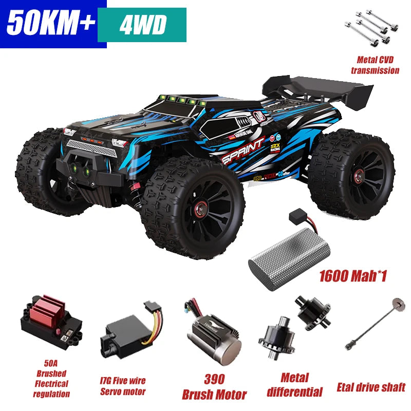 1:16 RC Cars 85KM/H Or 50KM/H 4WD RC Car High Speed Drift Monster 4x4 Truck for Kids Vs Wltoys 124017 3s Battery Vs SG116 MAX