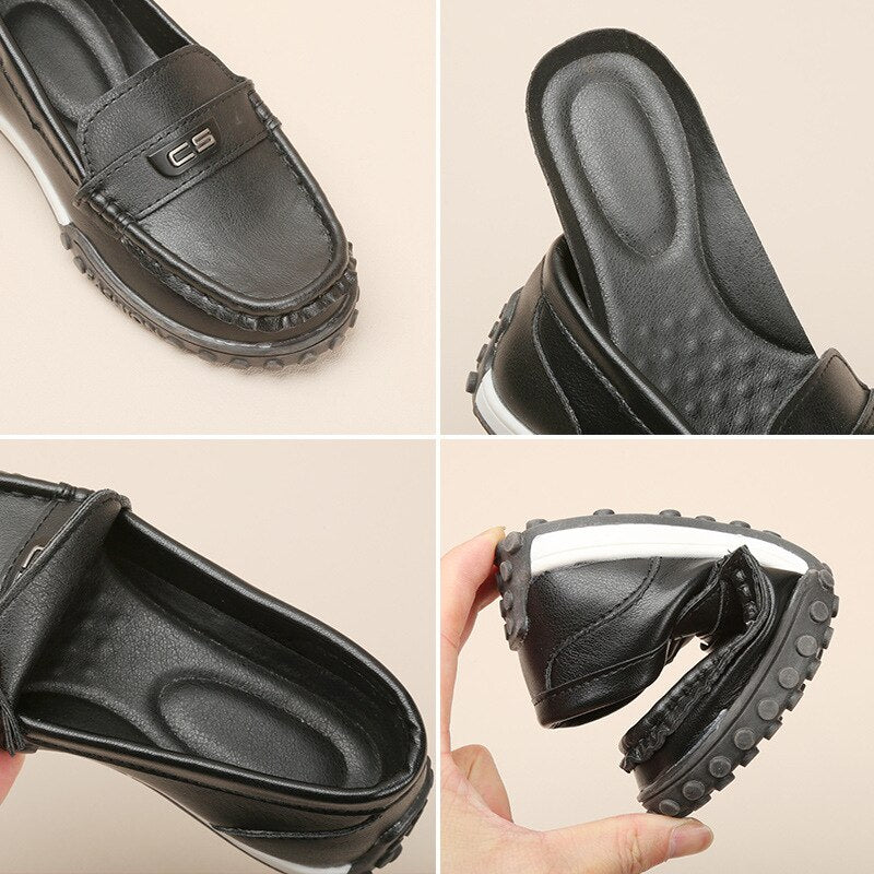 Shoes Children Fashion Leather Kids Loafers Slip Boys