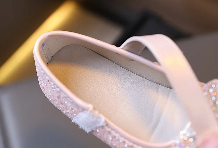 Girl Dresses Casual Shoes 2025 Spring Autumn New Children Fashion Princess Leather Shoes