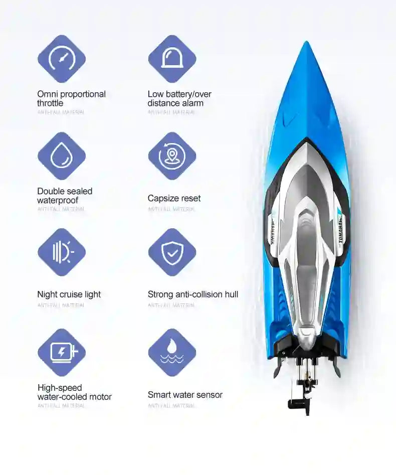 S2 Super Large High-speed Remote Controlled Boat 50KM/H High Horsepower