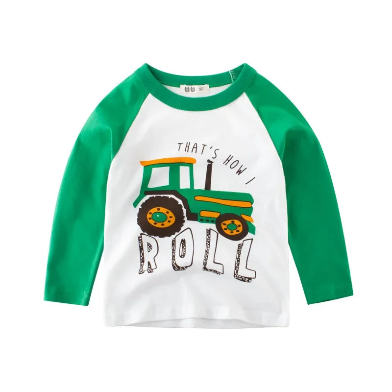 Zahir Cartoon Car Boy's Clothes Long Sleeve Top - GuGuTon baby store - Baby Fashion - Toddlers Outfits - Babies Outfits - Toddler Clothes - Kids Clothing - Newborn Clothes - Newborn Wear - Kids Wear - Trending Clothes - Trending Outfits - Fall Fashion - Winter Fashion - Girls Clothes - Boys Clothes - Babies Wear - Kids Accessories - KidsWear - Summer Clothes - Summer Fashion - Summer Trend - Falls Sweaters - Tops - Bottom - Jeans - Blouse - Dresses - Newborn Dresses - Toys