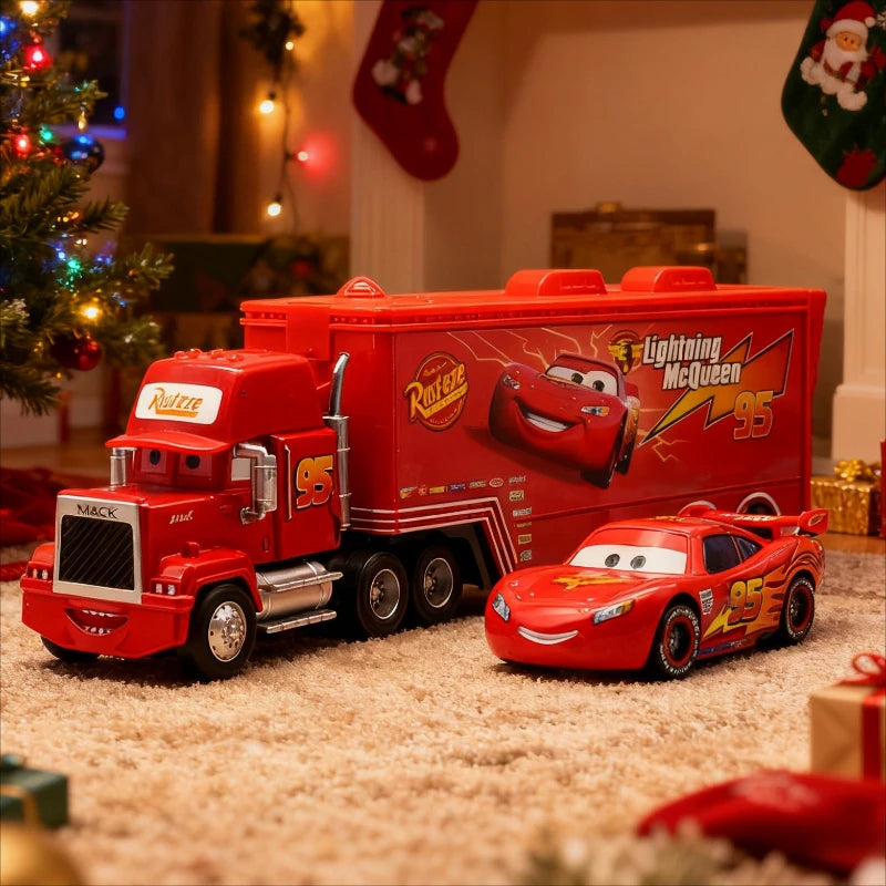 2025 New Disney Pixar Cars And Truck Set Lightning Mcqueen Uncle Mike Model Trucks Racing Car New Year Christmas Gift for Boys