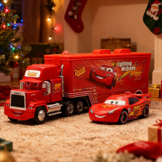 2025 New Disney Pixar Cars And Truck Set Lightning Mcqueen Uncle Mike Model Trucks Racing Car New Year Christmas Gift for Boys