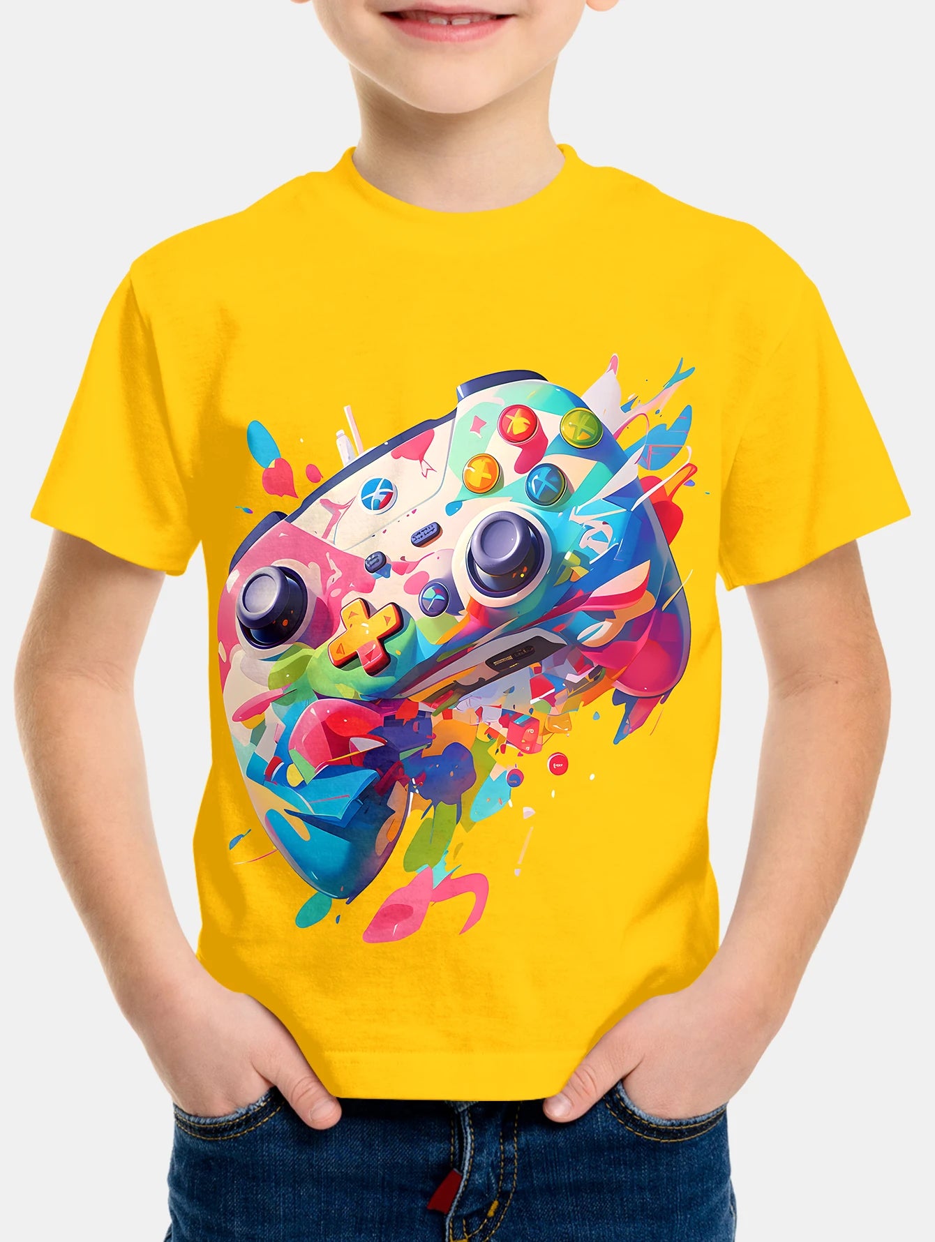 Samuel Boys Consoles Short Sleeve Tees - GuGuTon baby store - Baby Fashion - Toddlers Outfits - Babies Outfits - Toddler Clothes - Kids Clothing - Newborn Clothes - Newborn Wear - Kids Wear - Trending Clothes - Trending Outfits - Fall Fashion - Winter Fashion - Girls Clothes - Boys Clothes - Babies Wear - Kids Accessories - KidsWear - Summer Clothes - Summer Fashion - Summer Trend - Falls Sweaters - Tops - Bottom - Jeans - Blouse - Dresses - Newborn Dresses - Toys