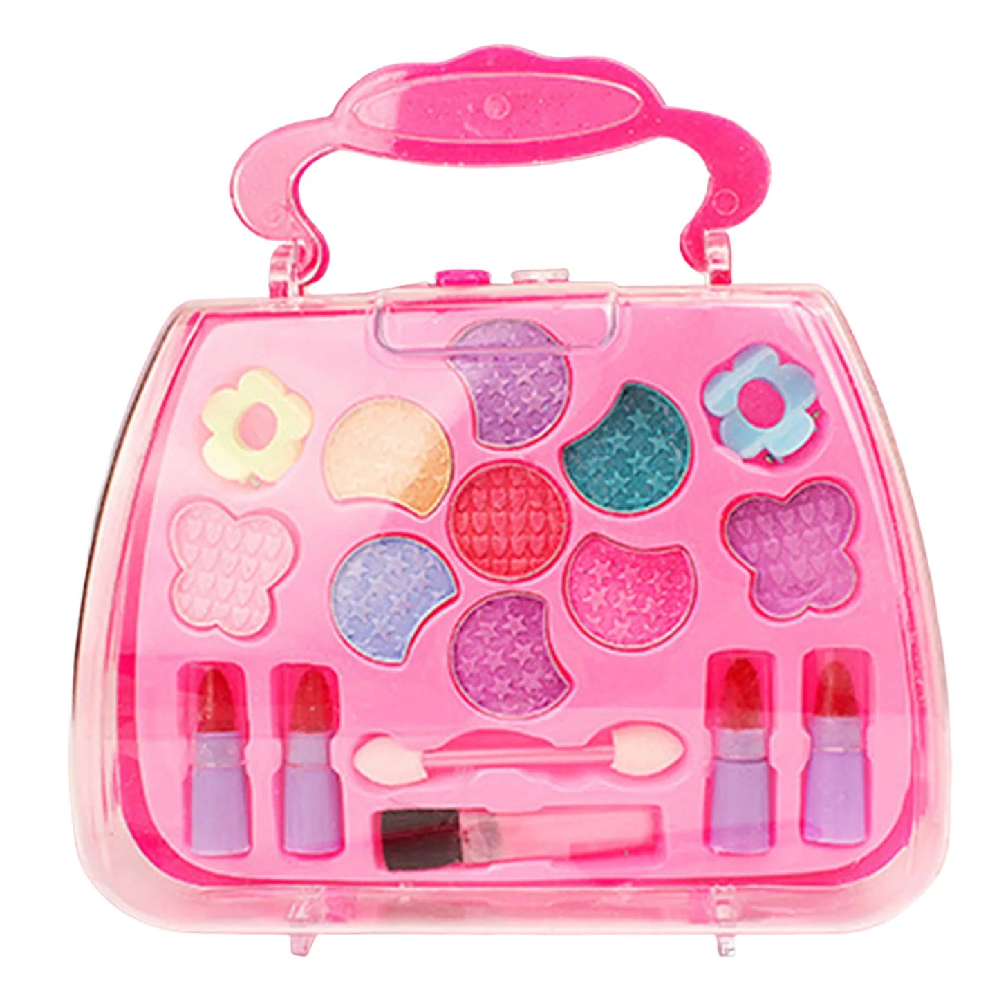 Makeup Toys For Girls Kids Cosmetic Set with Cosmetic Case Pretend Play Dress Up Toys