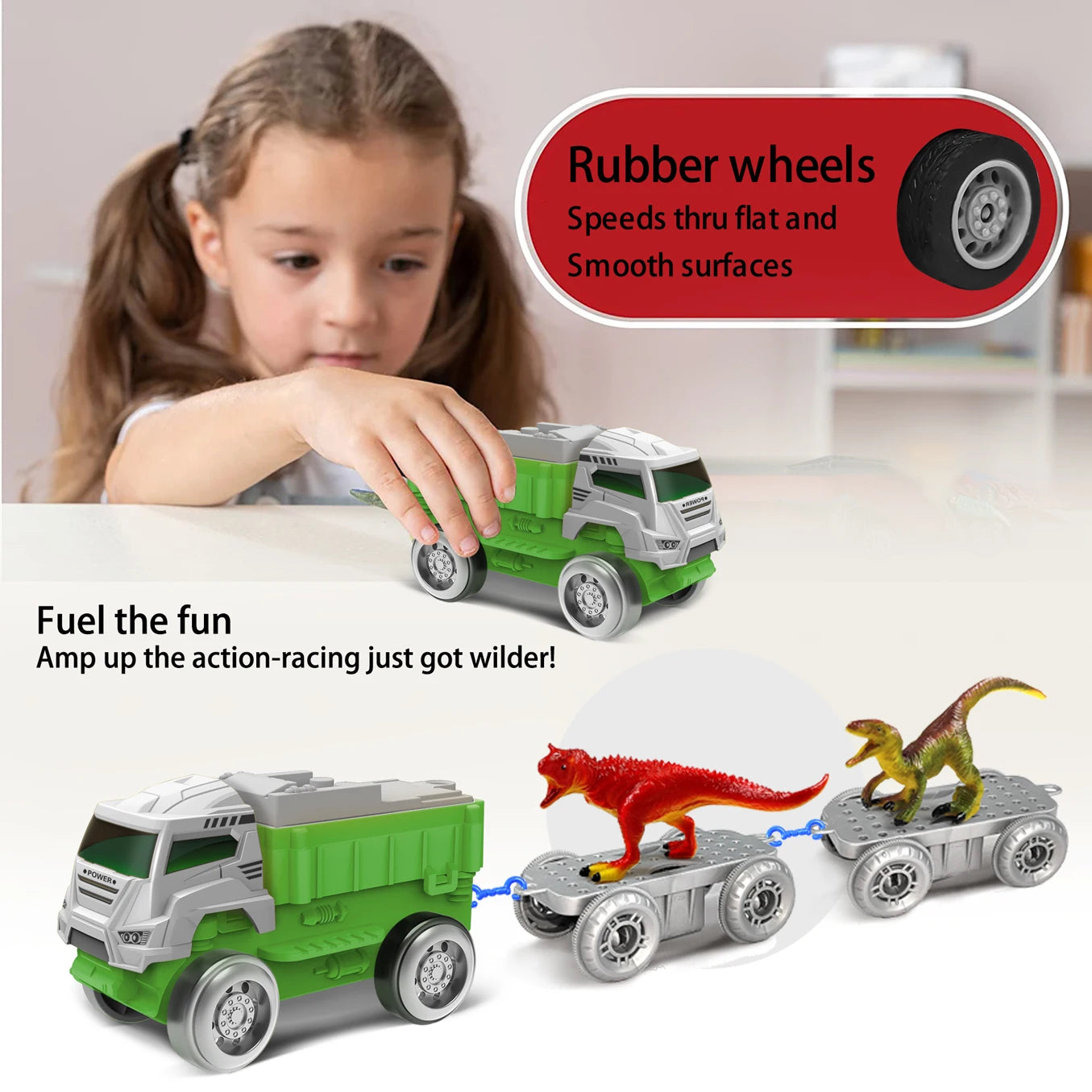 Magic Climbing Track Train Dinosaur World Road Race Flexible Track car