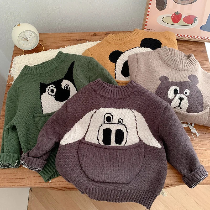 Xander Pullover Cartoon Clothes Top Children Knitted Swaeter