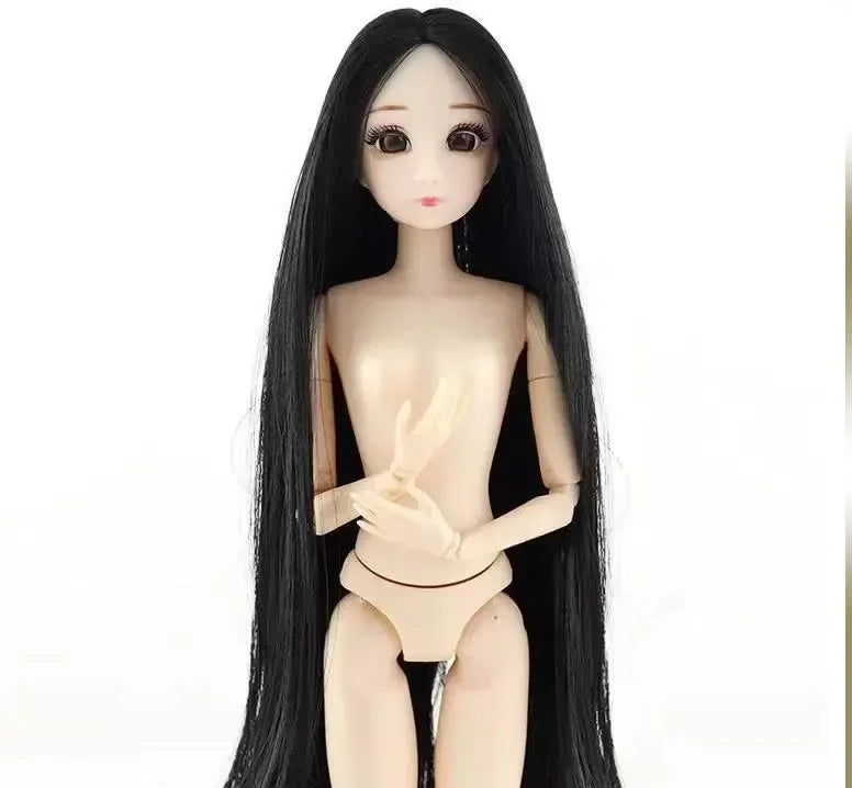 30cm Bjd Doll 12 Moveable Joints 1/6 Girl's Dress 3D Eyes Toy with Clothes Shoes Kids Toys for Girl Children Gift doll