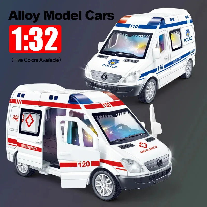 Diecast Ambulance Fire-Truck Policecar Model