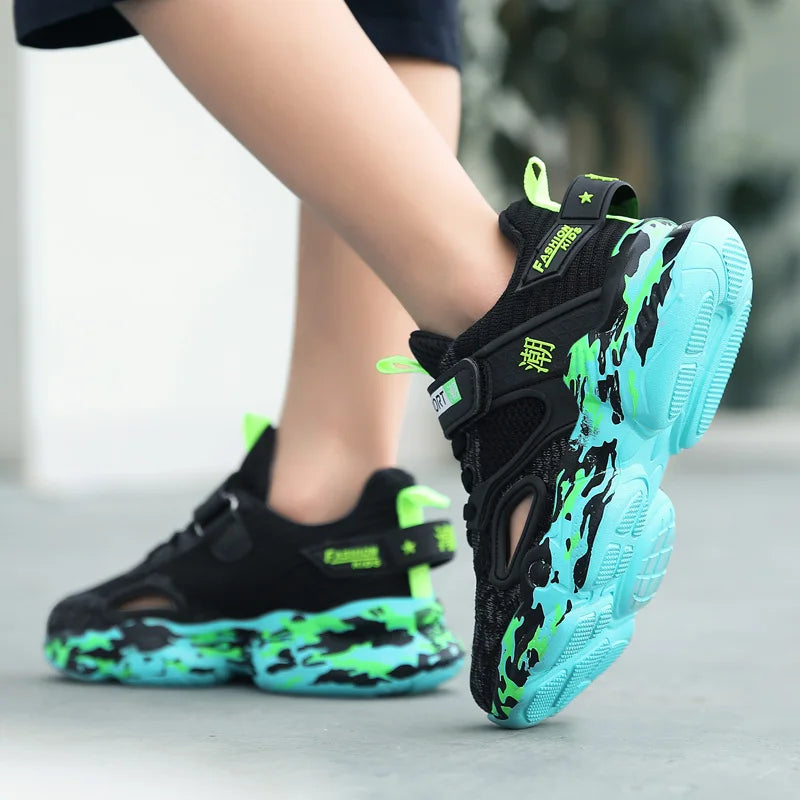 Boys' Summer Sports Shoes Fashion Hollow Casual Shoes Children's Running Shoes