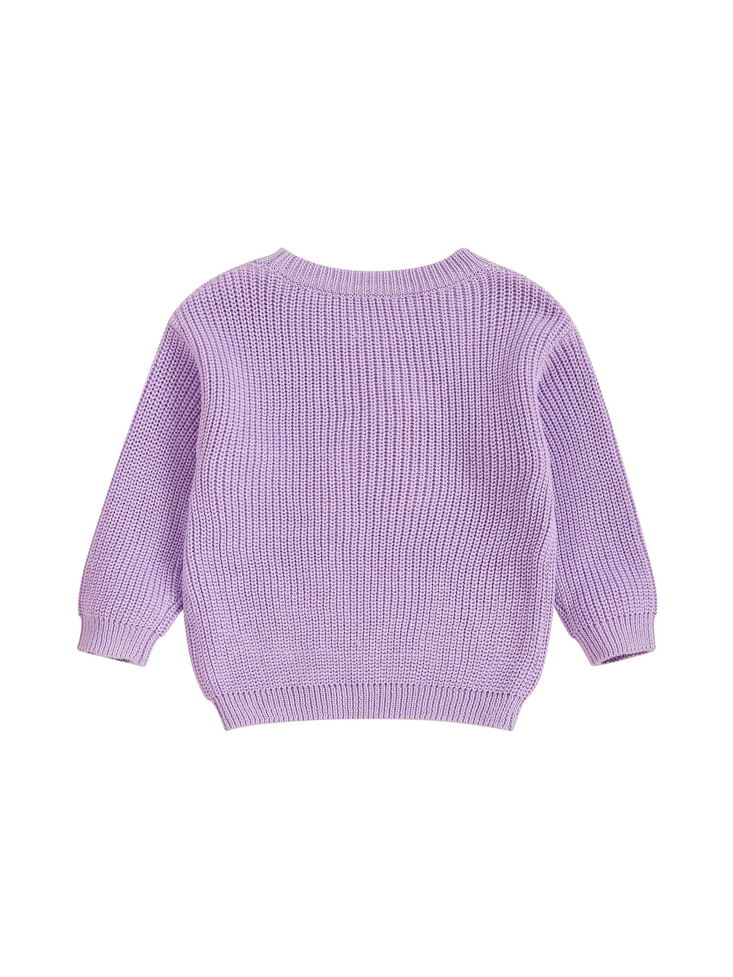 Kimberly Girl Halloween Sweater Long Sleeve Round Neck Ghost