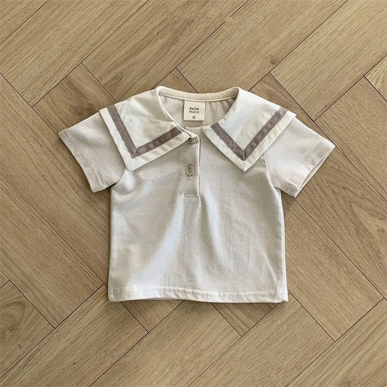 Jefrey Cotton Infant Boy Navy Solid Tops - GuGuTon baby store - Baby Fashion - Toddlers Outfits - Babies Outfits - Toddler Clothes - Kids Clothing - Newborn Clothes - Newborn Wear - Kids Wear - Trending Clothes - Trending Outfits - Fall Fashion - Winter Fashion - Girls Clothes - Boys Clothes - Babies Wear - Kids Accessories - KidsWear - Summer Clothes - Summer Fashion - Summer Trend - Falls Sweaters - Tops - Bottom - Jeans - Blouse - Dresses - Newborn Dresses - Toys