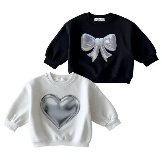Cartoon Printed Sweatshirts Pullover Kid's Long Sleeves