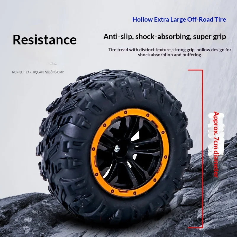 Large Size 2.4g Remote Control Monster Truck 4wd Professional High Speed Rechargeable Off Road Climbing Car Toy For Boys Kids
