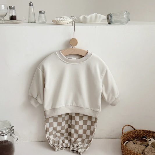 Felix Checkered Pants Sweater Set