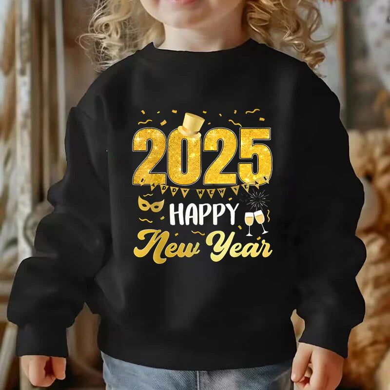 Tony 2025 Happy New Year Print Sweater - GuGuTon baby store - Baby Fashion - Toddlers Outfits - Babies Outfits - Toddler Clothes - Kids Clothing - Newborn Clothes - Newborn Wear - Kids Wear - Trending Clothes - Trending Outfits - Fall Fashion - Winter Fashion - Girls Clothes - Boys Clothes - Babies Wear - Kids Accessories - KidsWear - Summer Clothes - Summer Fashion - Summer Trend - Falls Sweaters - Tops - Bottom - Jeans - Blouse - Dresses - Newborn Dresses - Toys