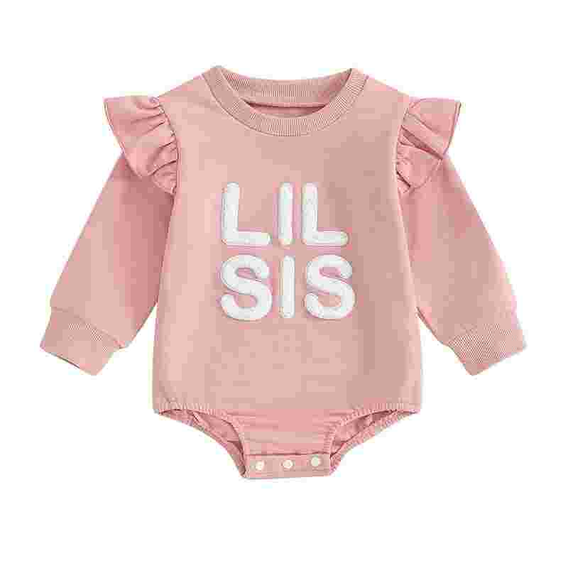 Paoly Sister Matching Big Sis Shirt/Lil Sis Ruffle Sleeve Long Sleeve