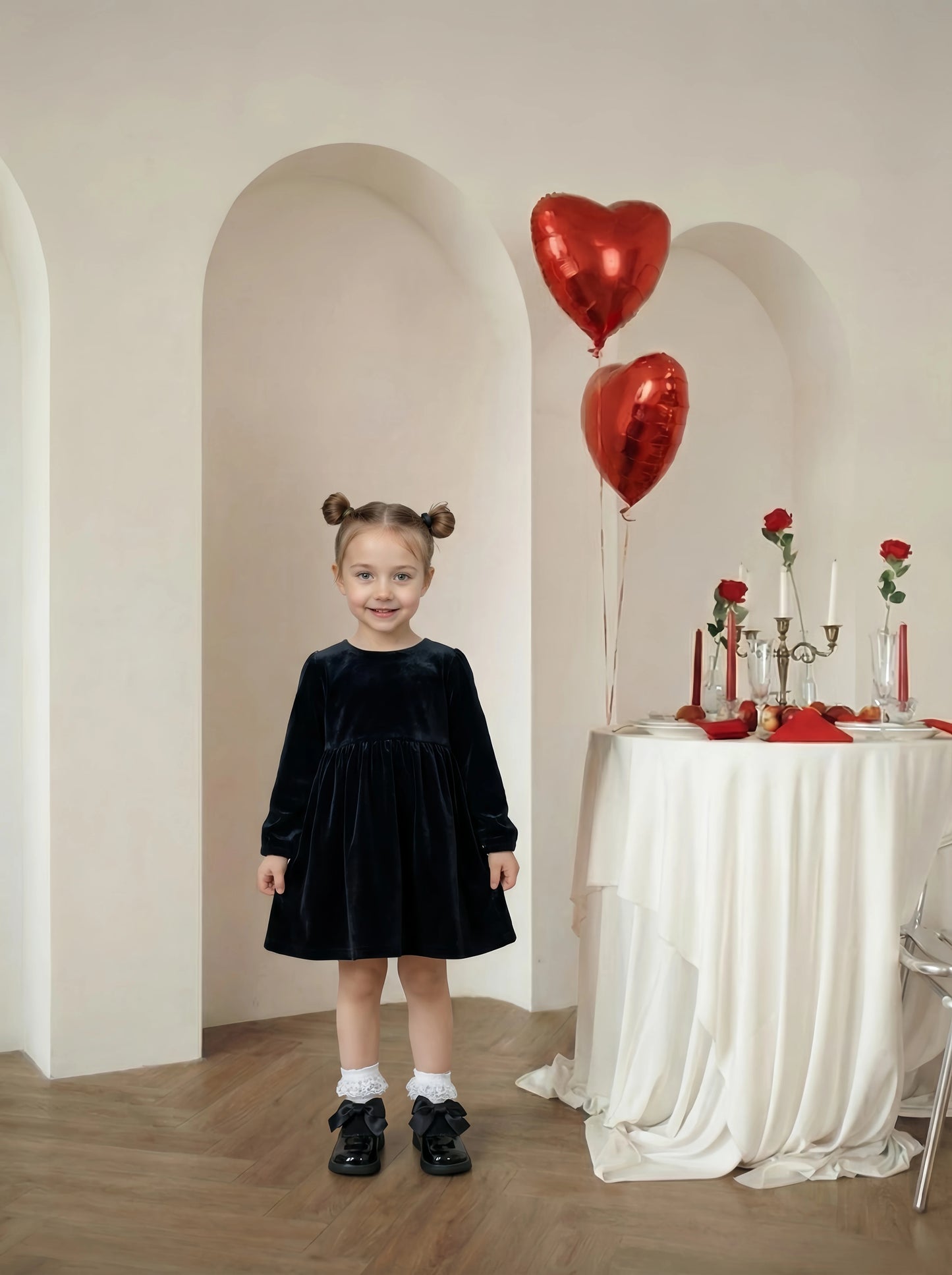 Reagan COMFY KIDS Kids Black Glossy Leather Shoes With Bow