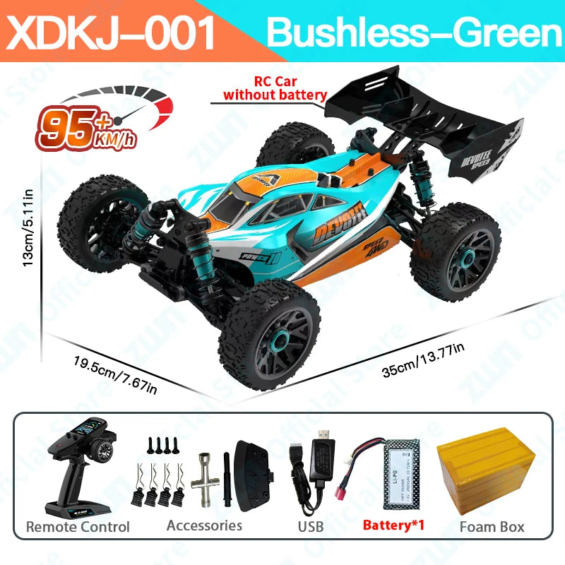 Professional 95KM/H 4WD RC Cars 3S Racing Car 1/14 Brushless High Speed Competitive Drift Remote Control Toys vs Wltoys 144010