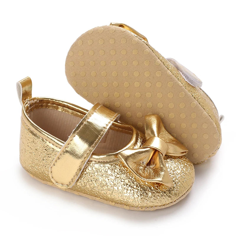 Baby Girls Shoes 0-18 Months First Walkers Soft Sole Spring Autumn Cute Bow Princess Shoes